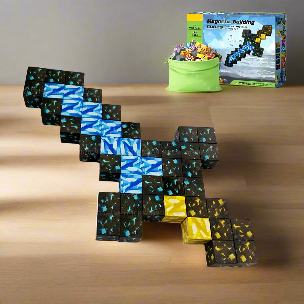 MagnaSword - Pixel Block Magnetic Building Set